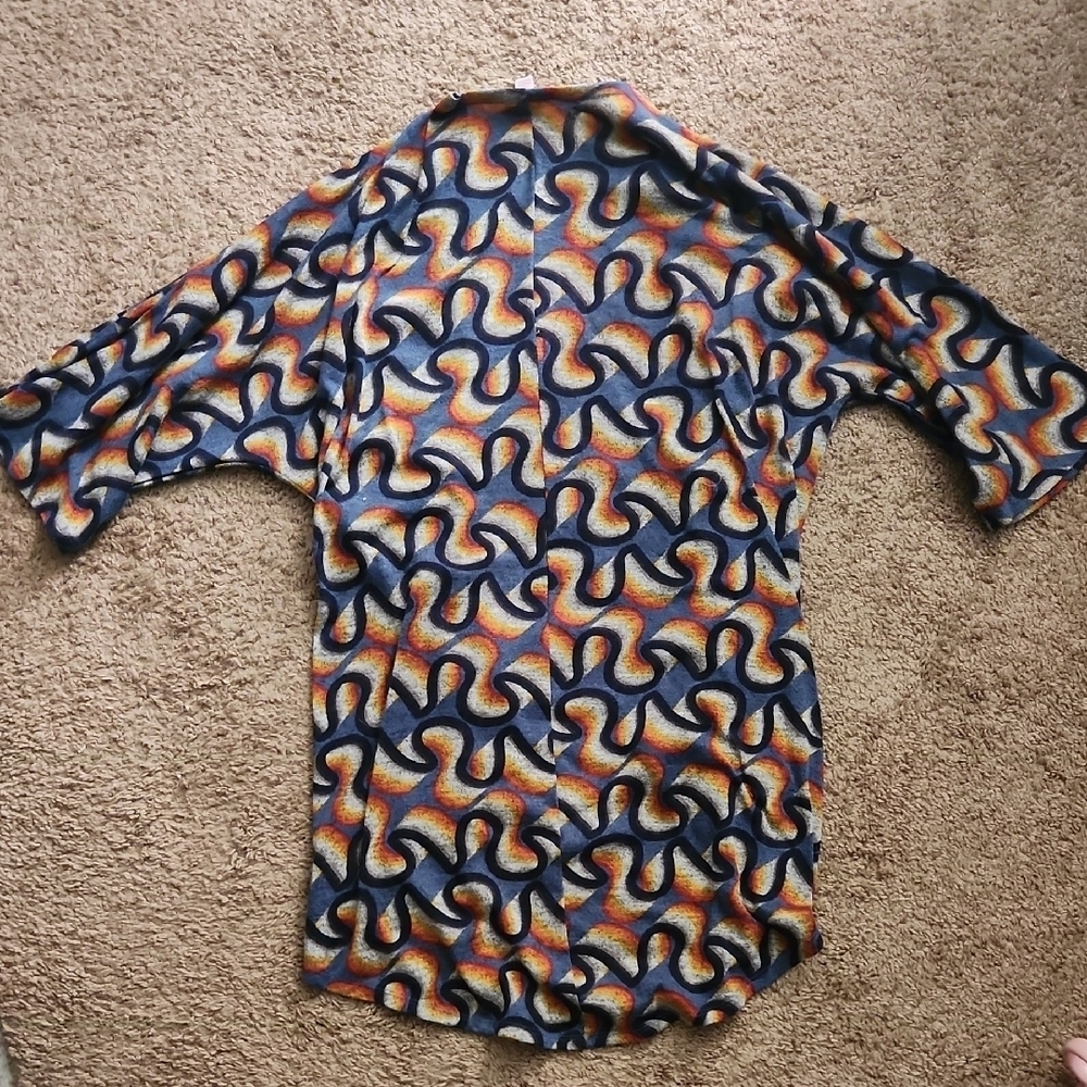LuLaRoe Multicolor Patterned Cardigan - Picture 3 of 5